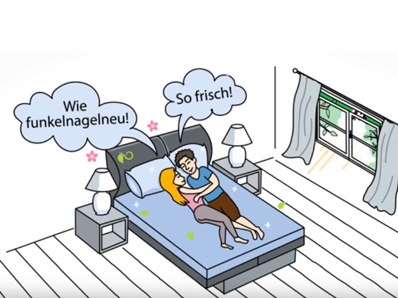 Schlafoase Wasserbett immer sauber und frisch, wie neu.